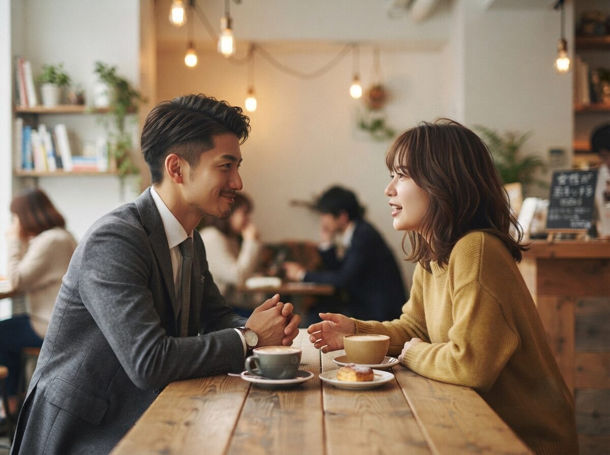 女性の話をしっかり聞く男性のイメージ