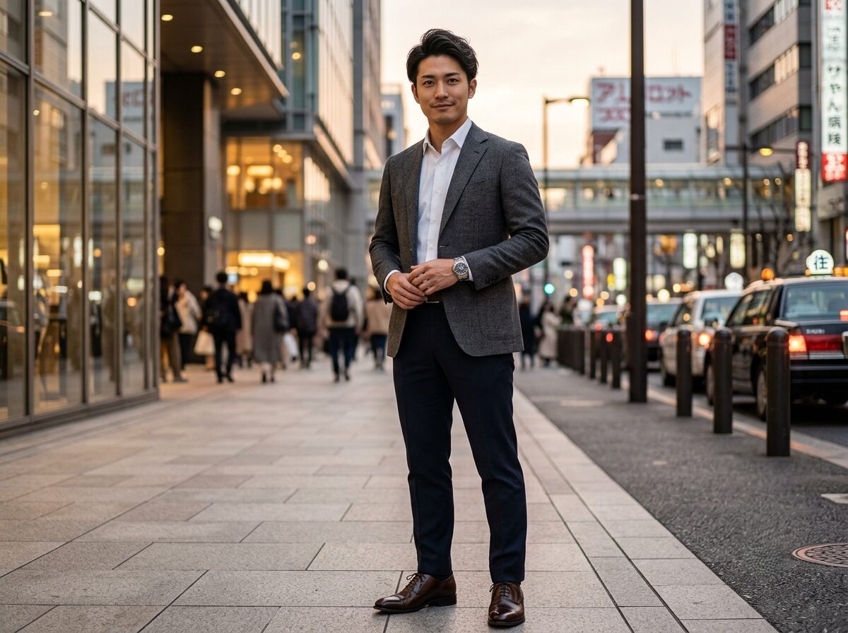 清潔感がある男性の全身イメージ