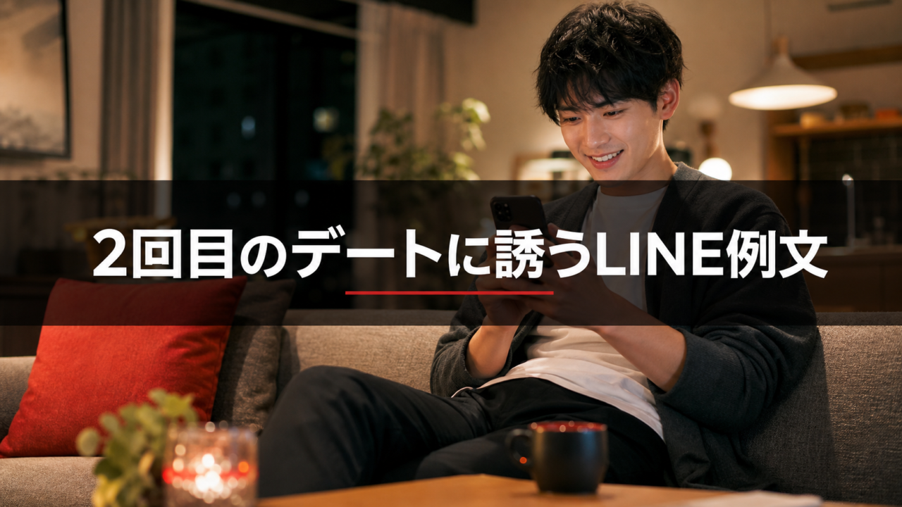 2回目のデートに誘うLINEを送ろうとしている男性