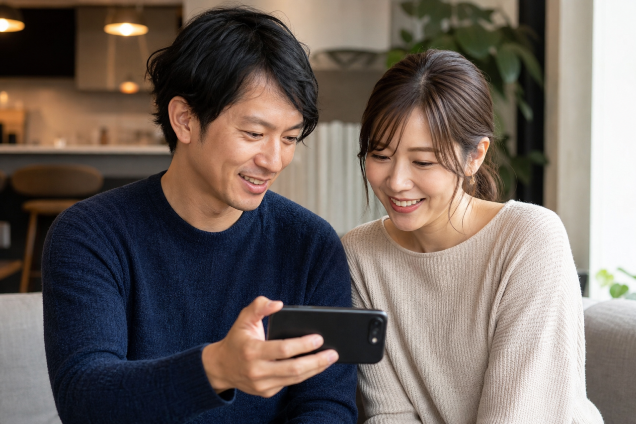 写真を口実にLINE交換のきっかけを作る男女