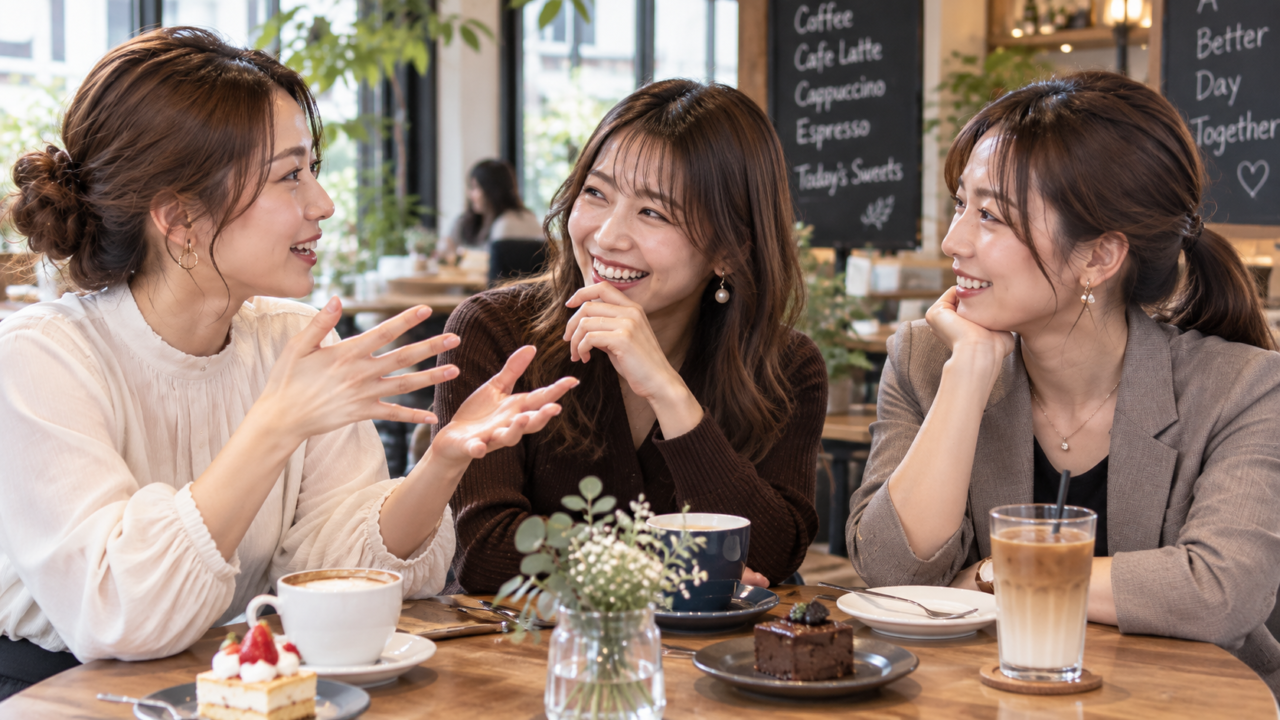 座談会で語り合うアラサー女子3人